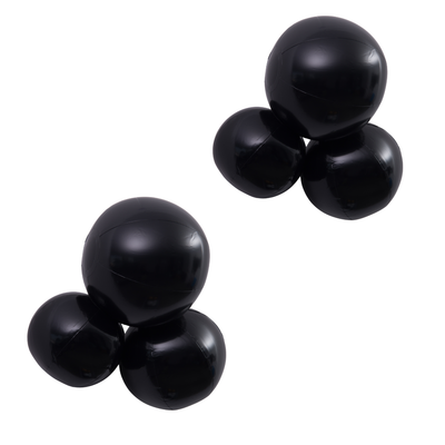 Decoración de 3 globos conectados REUTILIZABLES - BLACK (2 piezas por paquete)