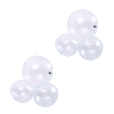Decoración de 3 globos conectados REUTILIZABLES - TRANSPARENT (2 piezas por paquete)