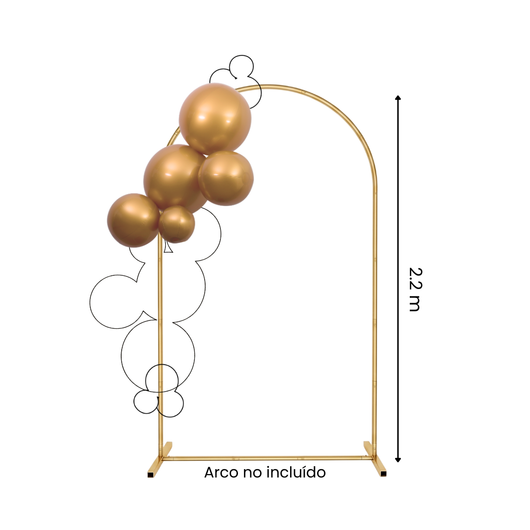 Decoración de 5 globos conectados REUTILIZABLES - GOLD