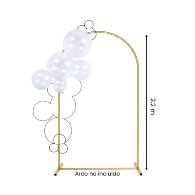 Decoración de 5 globos conectados REUTILIZABLES - TRANSPARENT