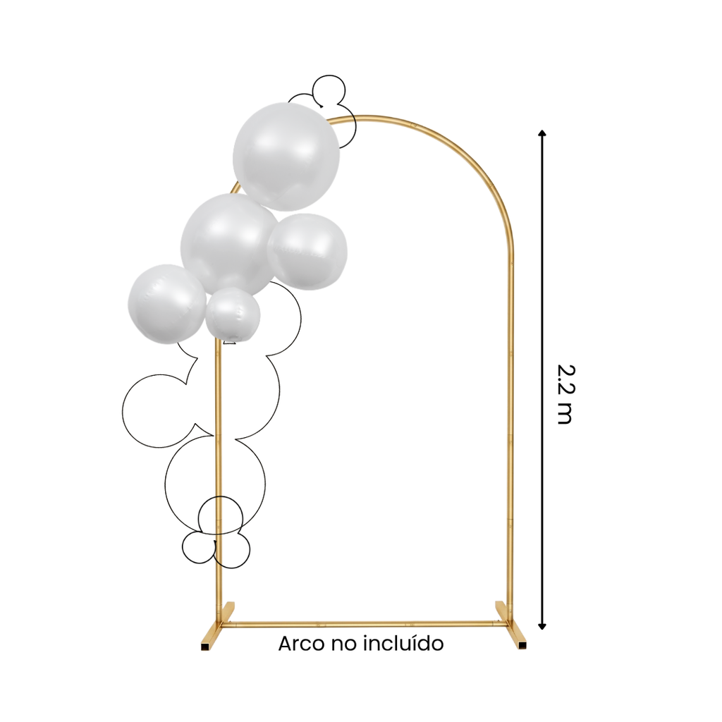 Decoración de 5 globos conectados REUTILIZABLES - PEARL