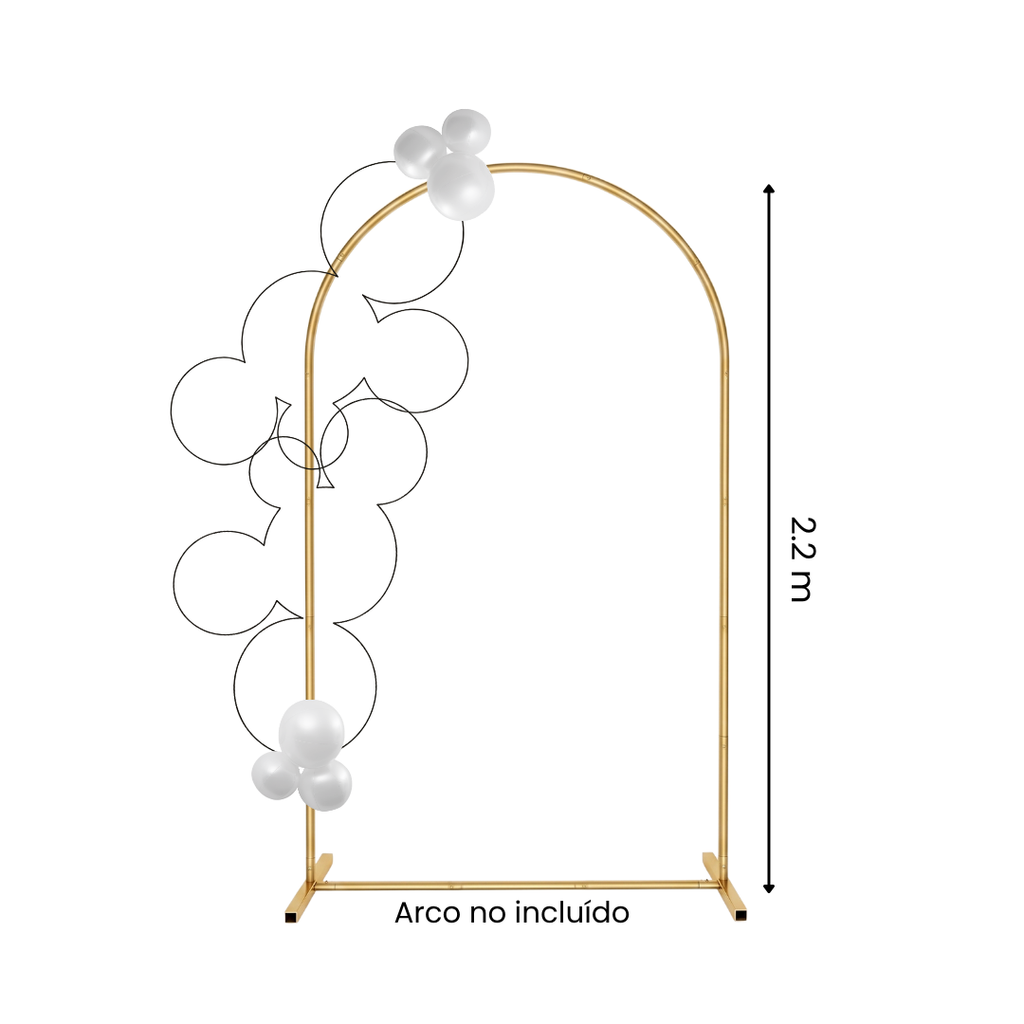 Decoración de 3 globos conectados REUTILIZABLES - PEARL (2 piezas por paquete)