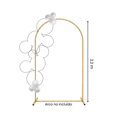 Decoración de 3 globos conectados REUTILIZABLES - PEARL (2 piezas por paquete)
