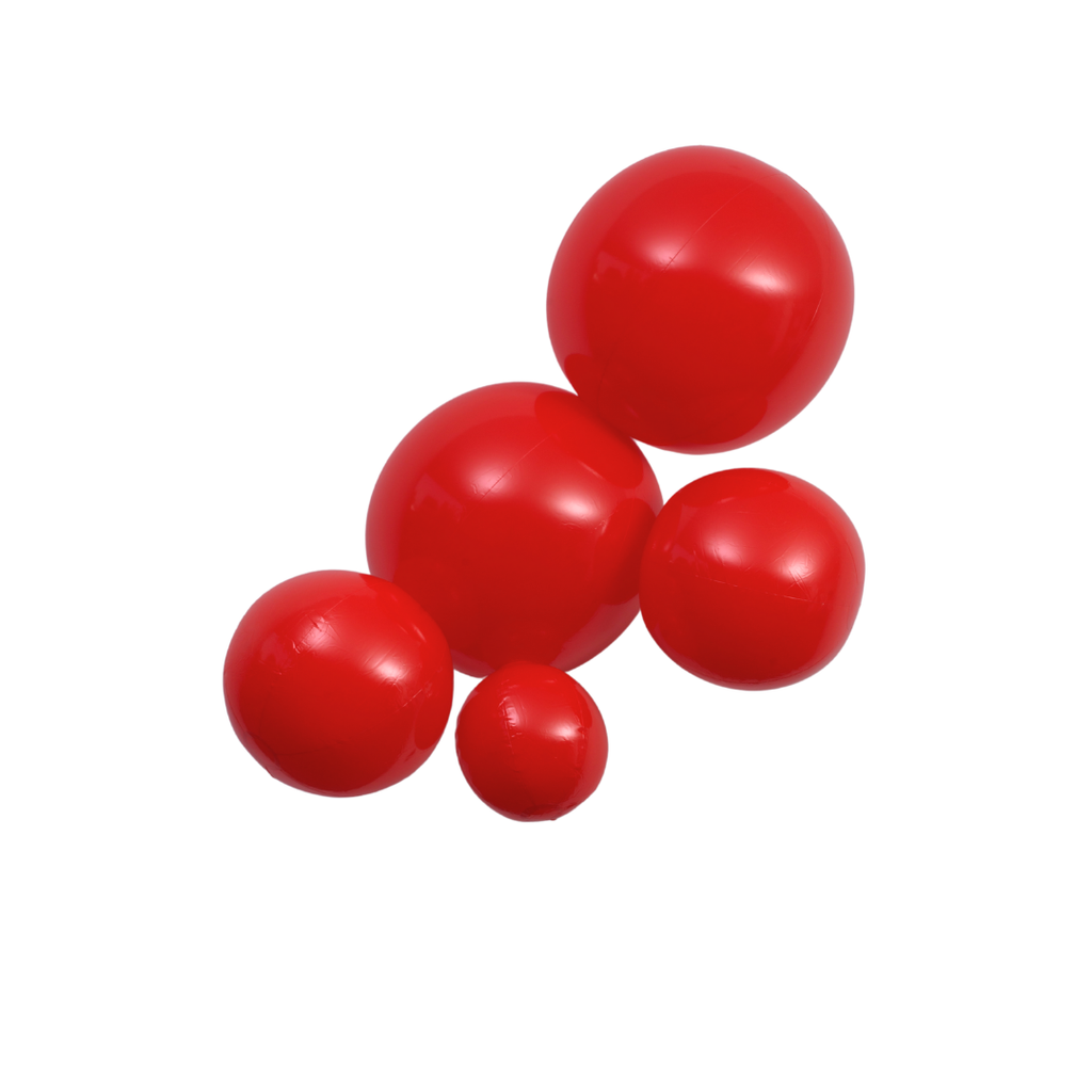 Decoración de 5 globos conectados REUTILIZABLES - ROJO
