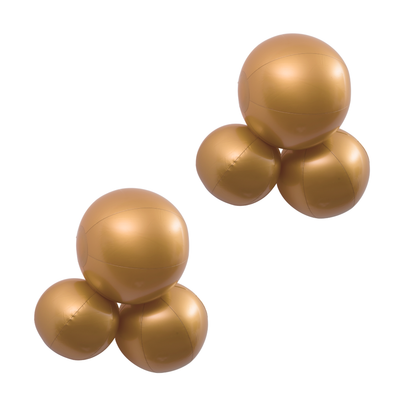 Decoración de 3 globos conectados REUTILIZABLES - GOLD (2 piezas por paquete)